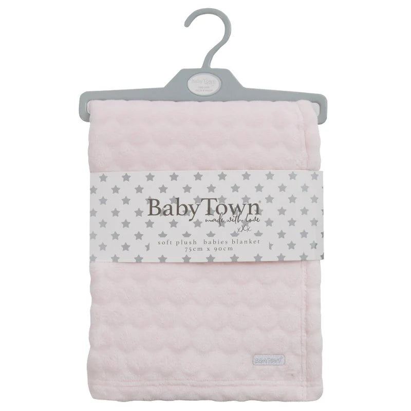 Pink Embossed Circles Blanket
