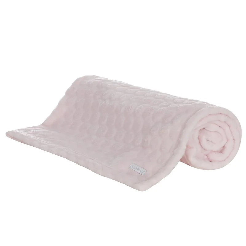 Pink Embossed Circles Blanket