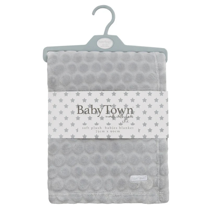 Grey Embossed Circles Blanket
