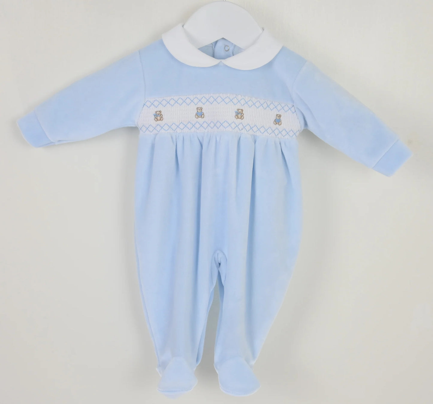 Blue Teddy Babygrow