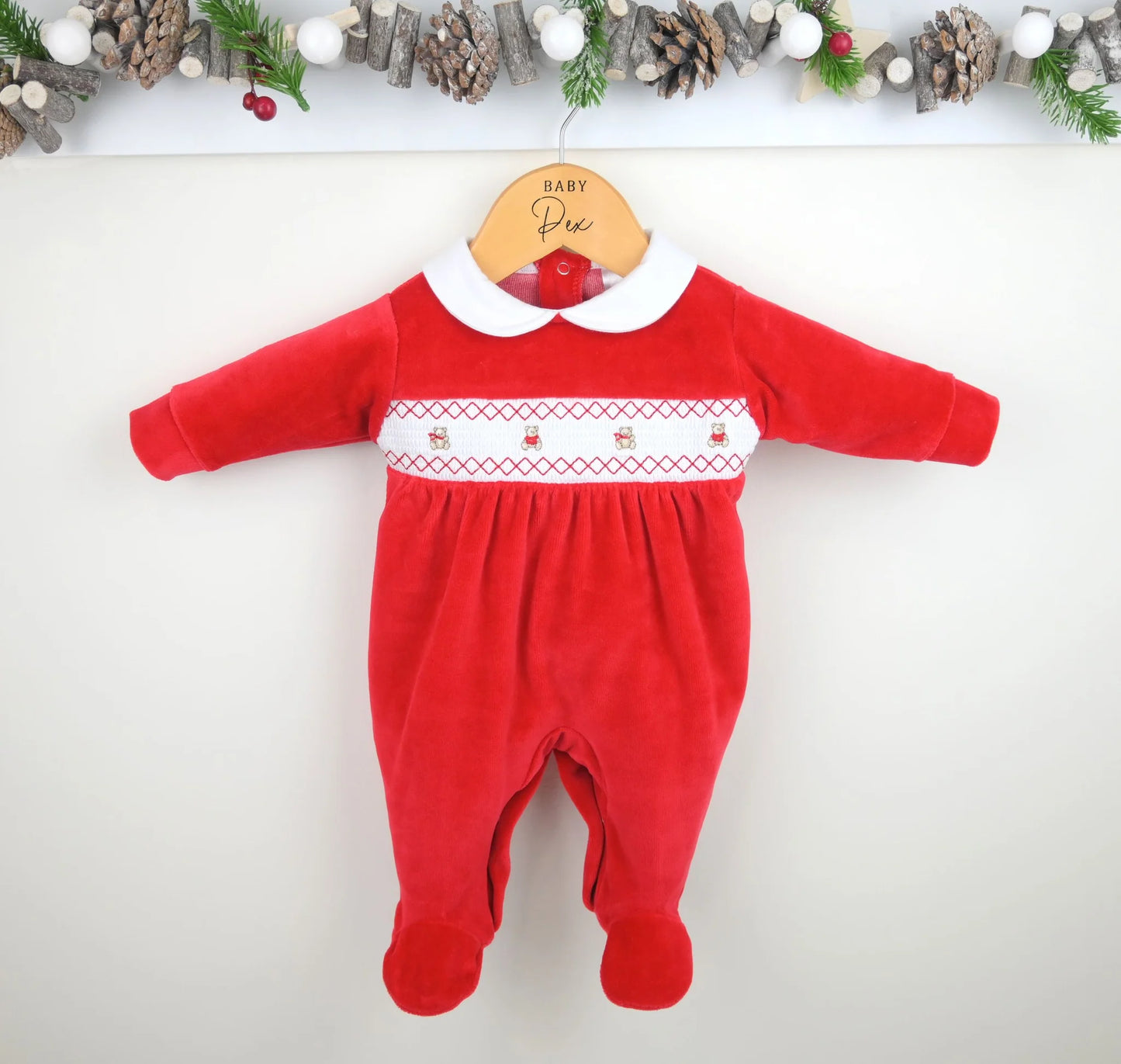 Red Teddy Babygrow