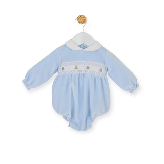 Blue Teddy Romper
