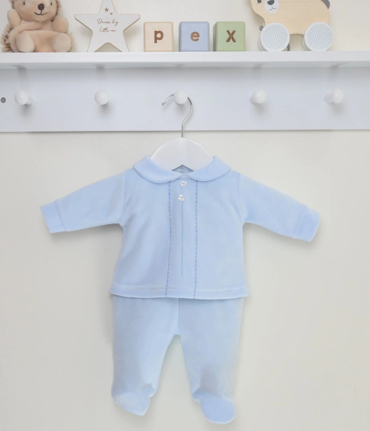 Blue Velour Outfit