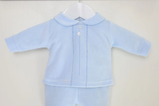 Blue Velour Outfit