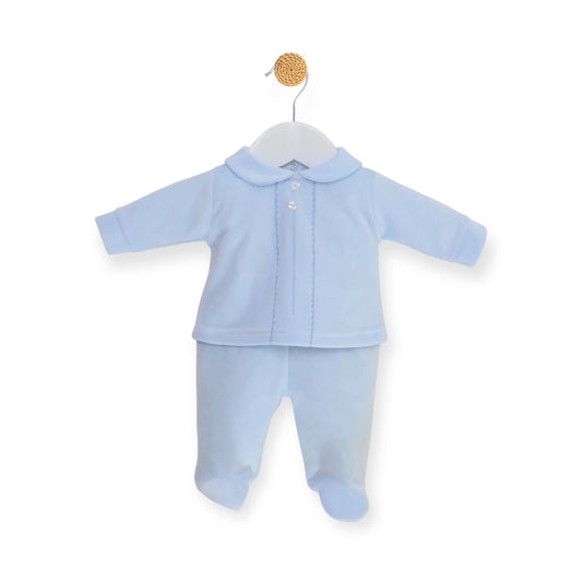 Blue Velour Outfit