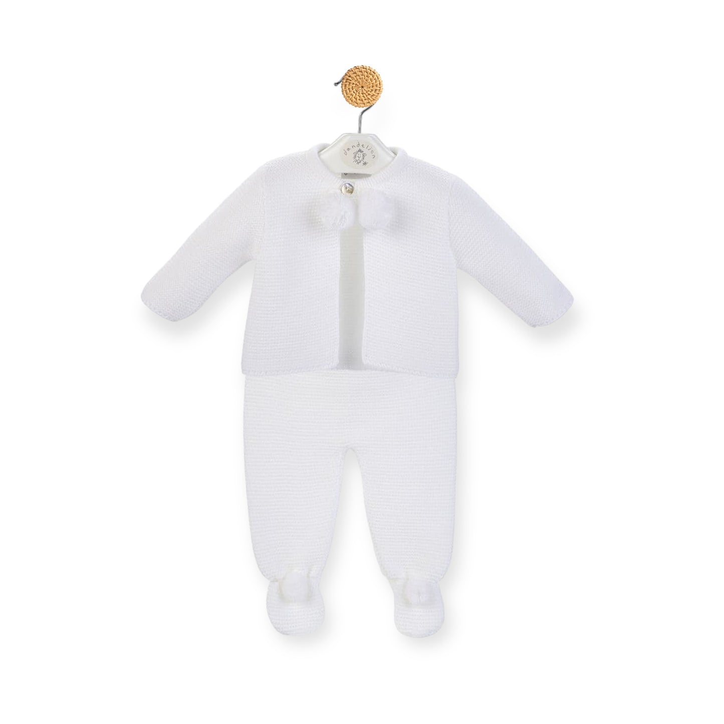 White Pom Knitted Outfit
