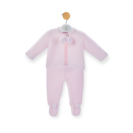 Pink Pom Knitted Outfit