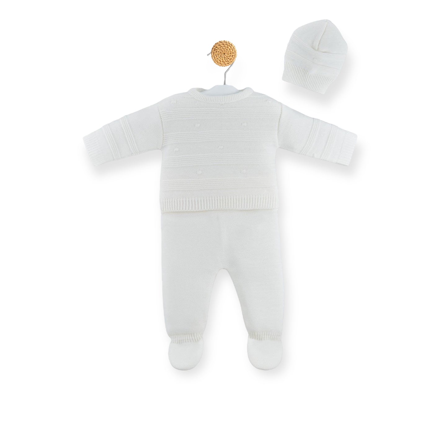 Cream Dot Knitted Outfit