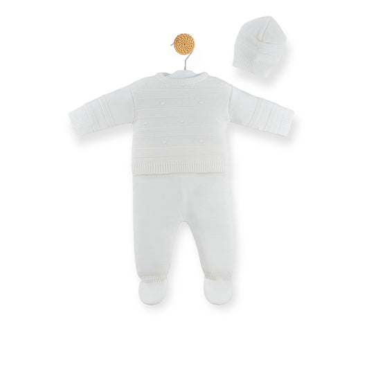 Cream Dot Knitted Outfit