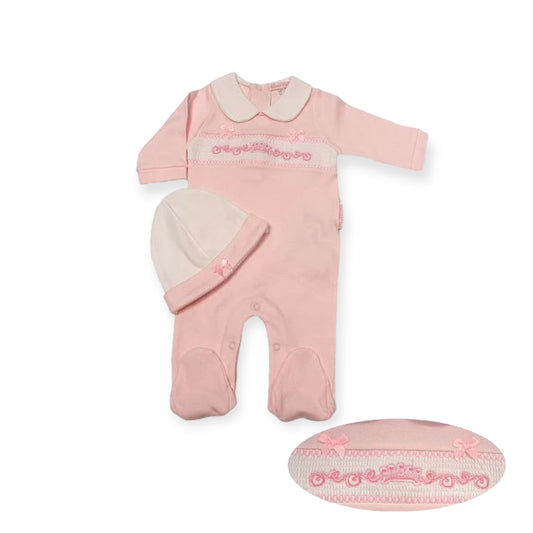 Pink Crown Babygrow