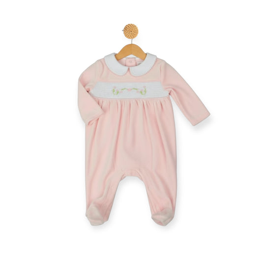 Pink Floral Babygrow
