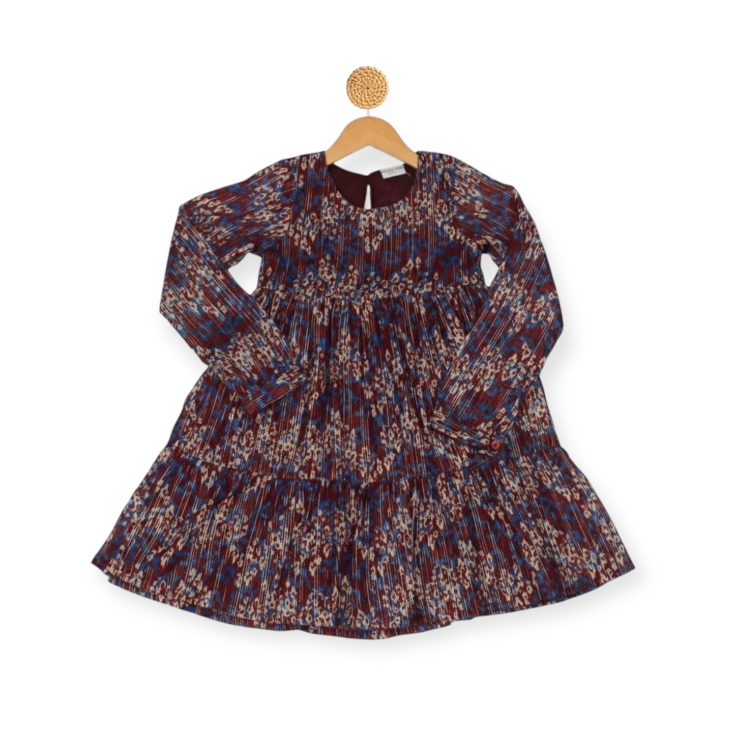 Maroon Patterned Dress
