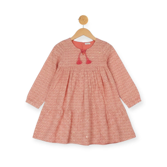 Peach Patterned Dress