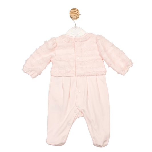 Pink Ruche Babygrow
