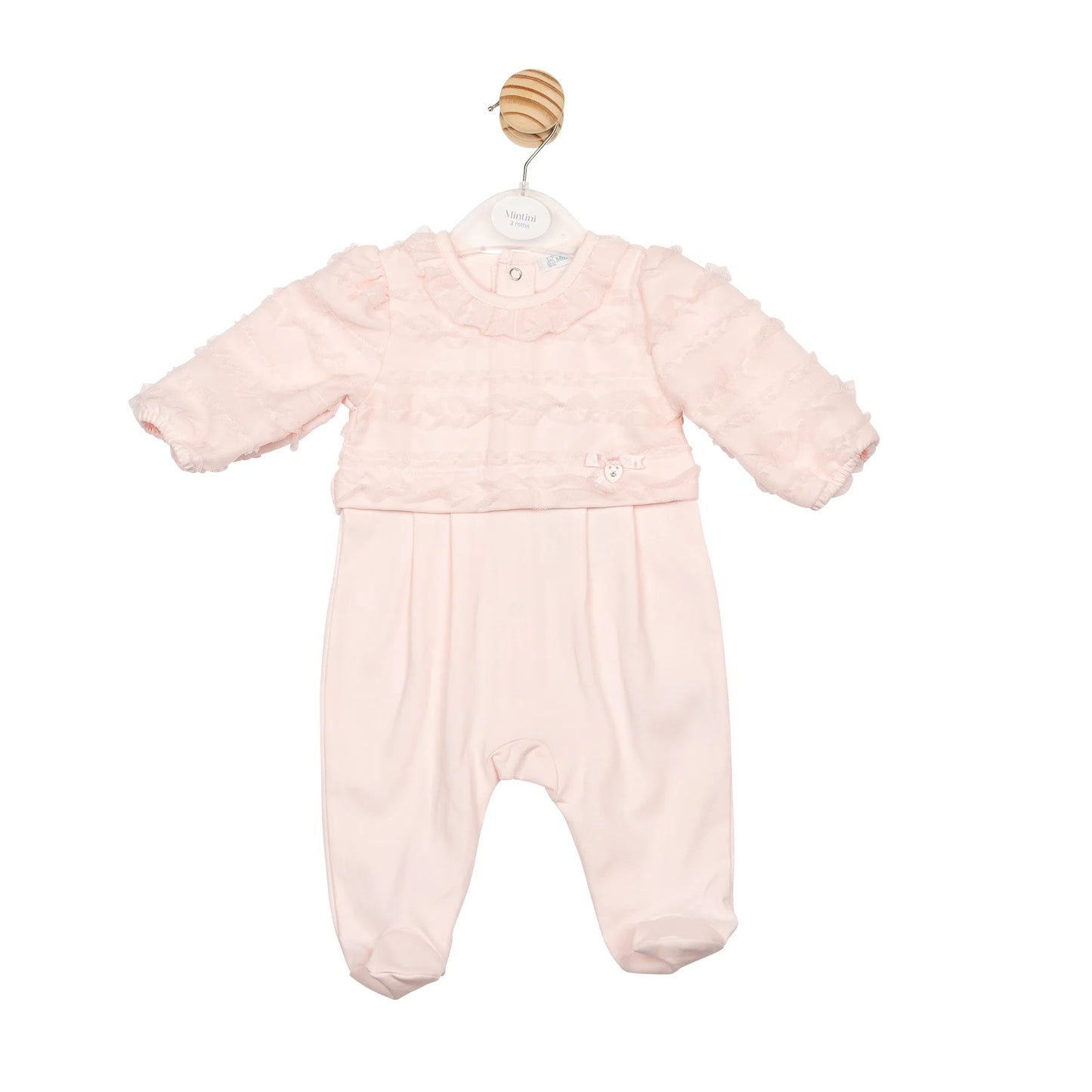 Pink Ruche Babygrow