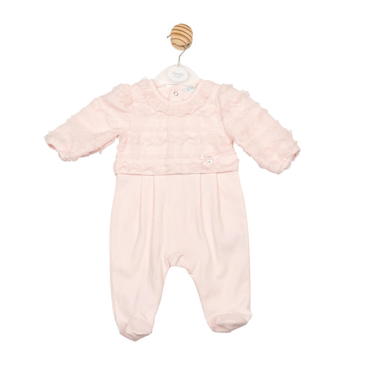 Pink Ruche Babygrow