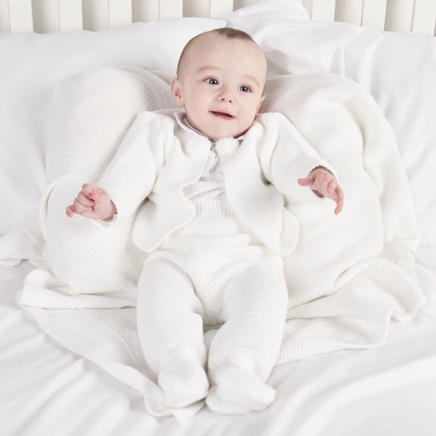 White Pom Knitted Outfit
