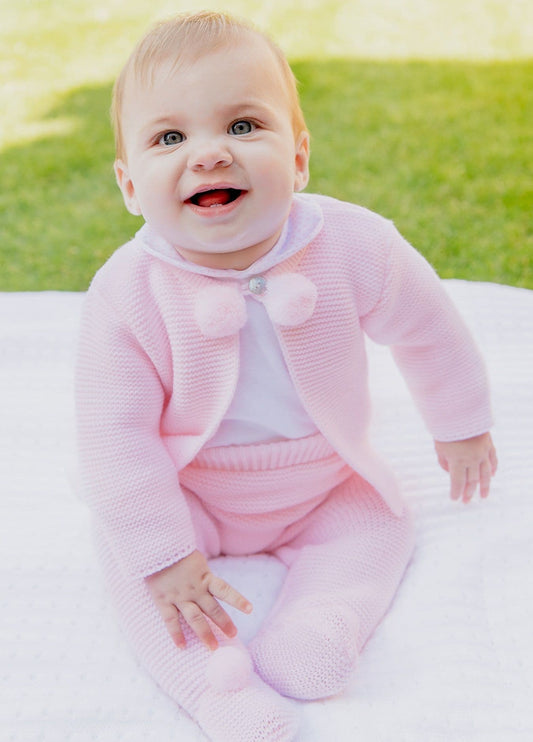 Pink Pom Knitted Outfit