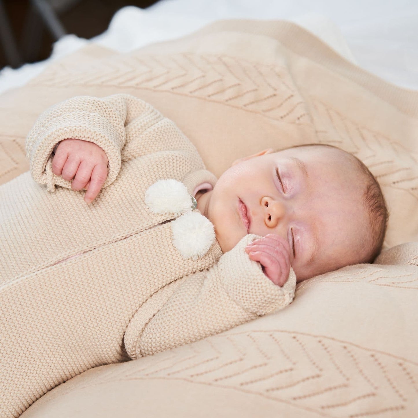 Taupe Pom Knitted Outfit