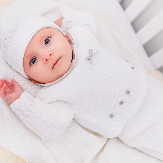 White & Silver Knitted Outfit