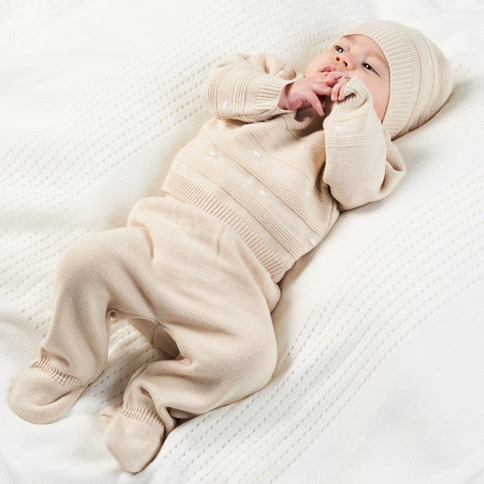 Taupe Dot Knitted Outfit