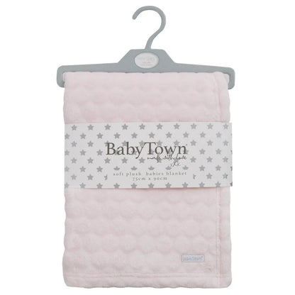Pink Embossed Circles Blanket