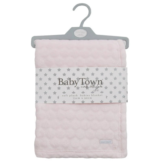 Pink Embossed Circles Blanket