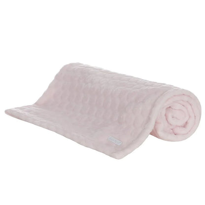 Pink Embossed Circles Blanket