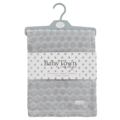 Grey Embossed Circles Blanket