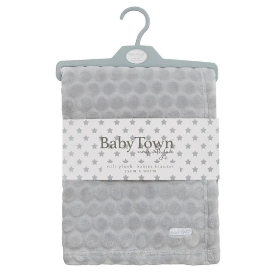 Grey Embossed Circles Blanket