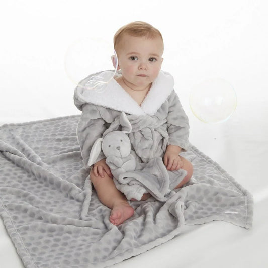 Grey Embossed Circles Blanket