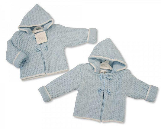 Blue Knitted Duffle Coat