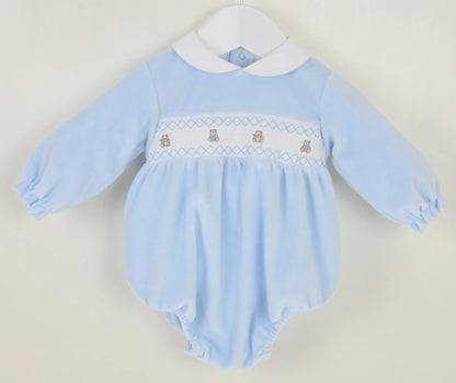Blue Teddy Romper