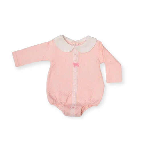 Pink Bow & Lace Romper