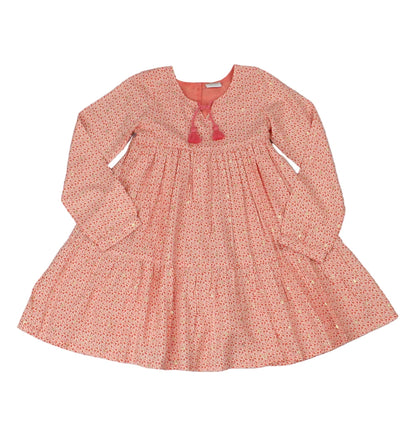 Peach Patterned Dress