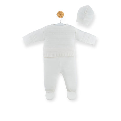 Cream Dot Knitted Outfit