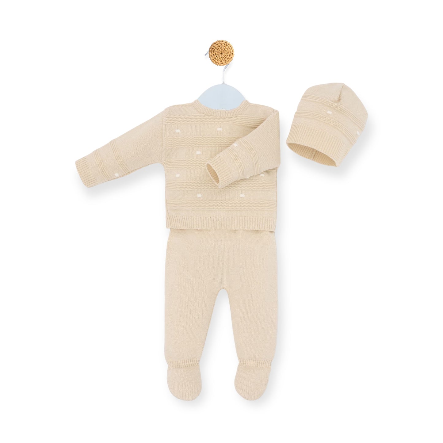 Taupe Dot Knitted Outfit