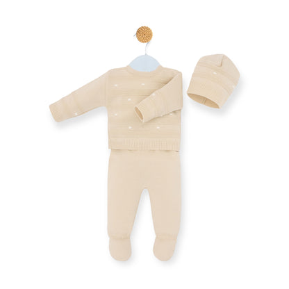 Taupe Dot Knitted Outfit