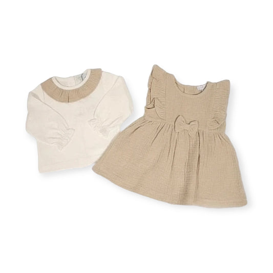 Taupe Bow Dress
