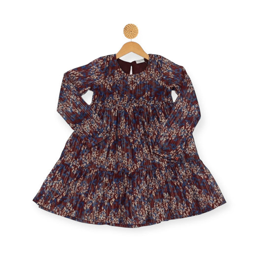Maroon Patterned Dress