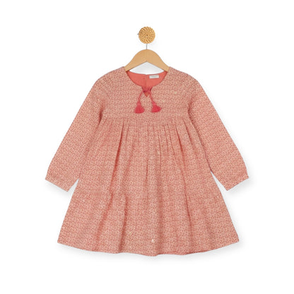 Peach Patterned Dress