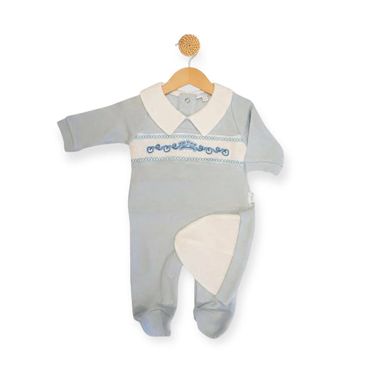 Blue Crown Babygrow