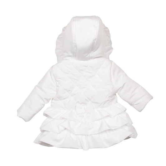 White Double Bow Coat