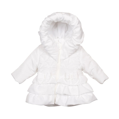 White Double Bow Coat