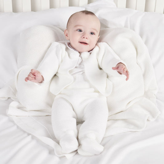 White Pom Knitted Outfit